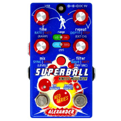 Alexander Pedals Superball Kinetic Modulation Guitar Effects Pedal Alexander Pedals Superball Kinetic Modulation Guitar Effects Pedal