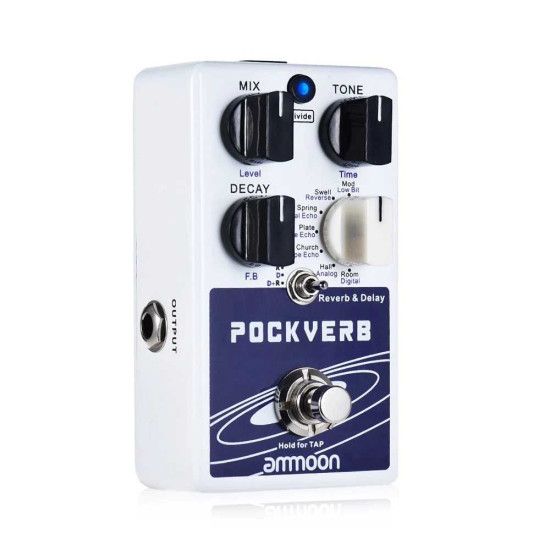 Ammoon POCKVERB Reverb and Delay Guitar Effect Pedal