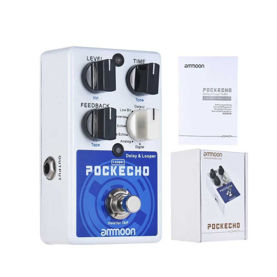 Ammoon POCKECHO Delay and Looper Guitar Effects Pedal