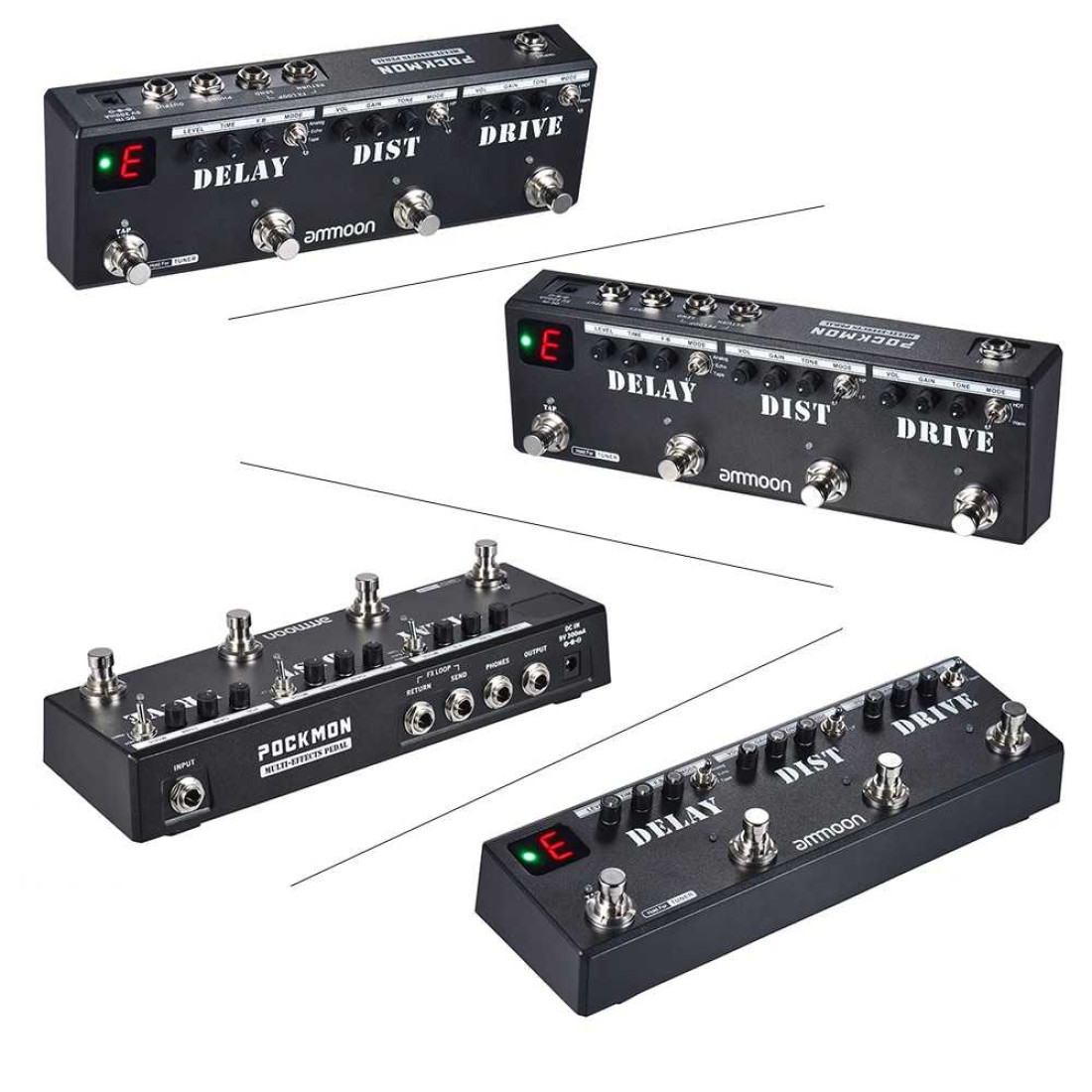 Sale Ammoon POCKMON MultiEffects Pedal Strip Guitar Effects Pedal