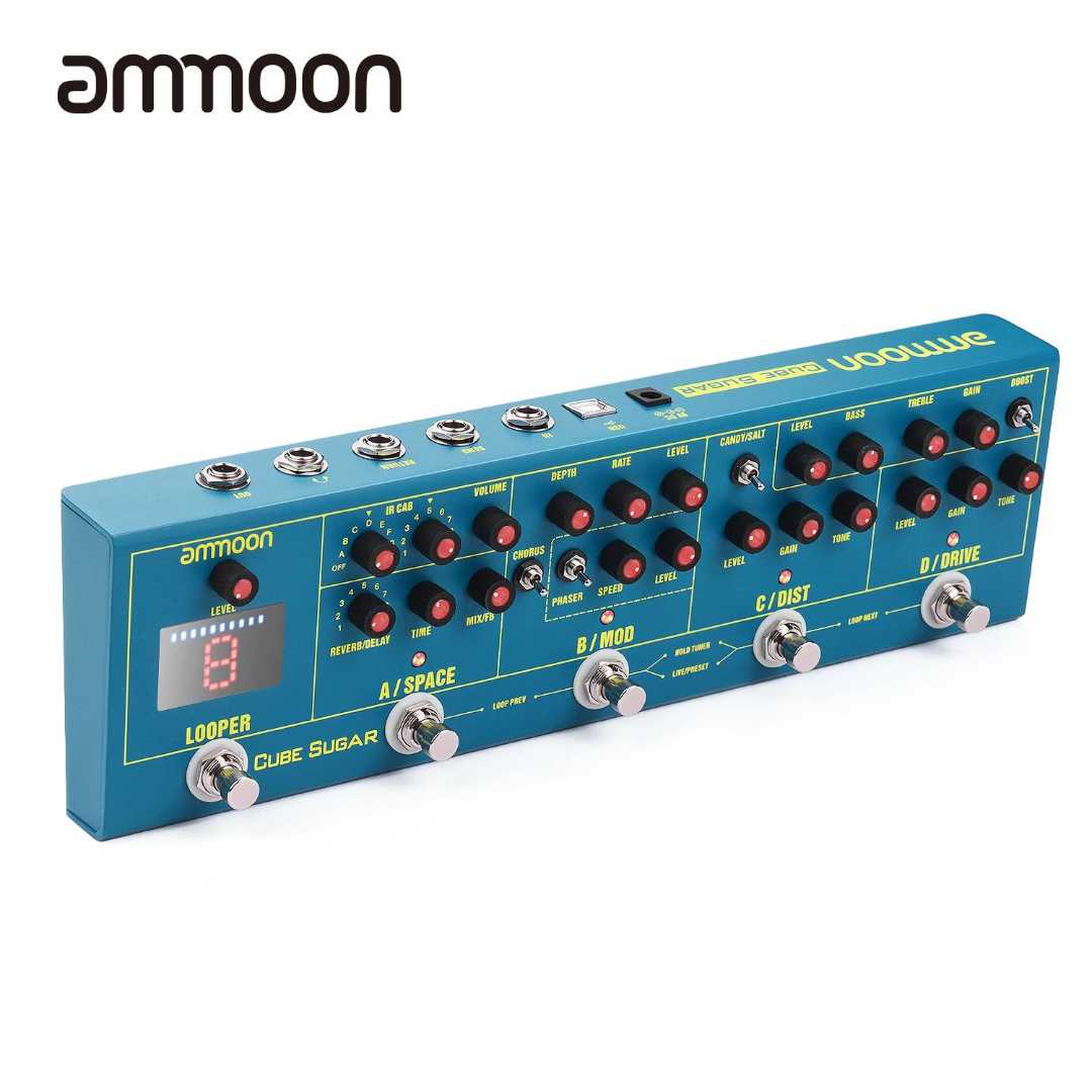 Sale | Ammoon CUBE SUGAR Combined Effects Pedal 5 Analog Effects