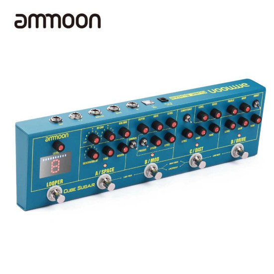 Ammoon CUBE SUGAR Combined Effects Pedal 5 Analog Effects