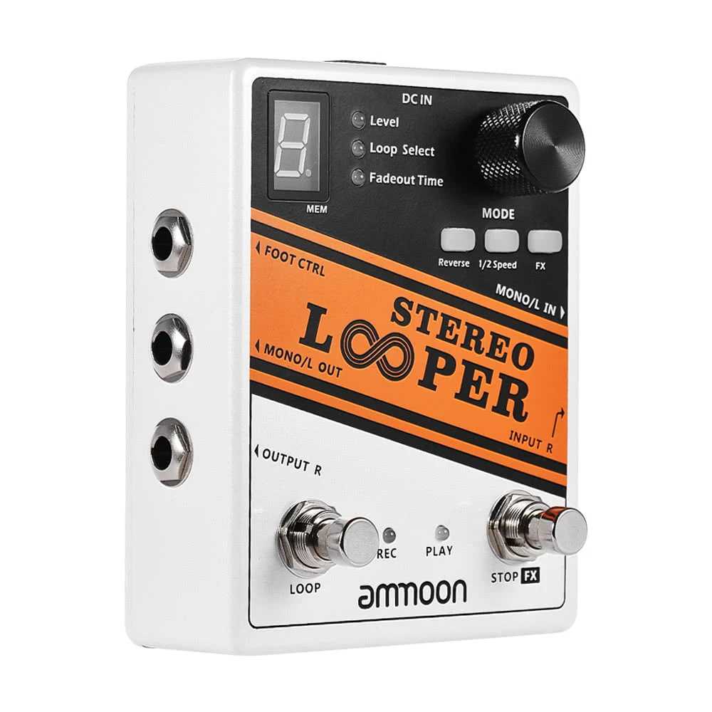 Sale | Ammoon STEREO LOOPER Loop Record Guitar Effects Pedal