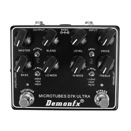 DemonFX New Product Microtubes D7K Ultra V2 Bass Preamp Pedal