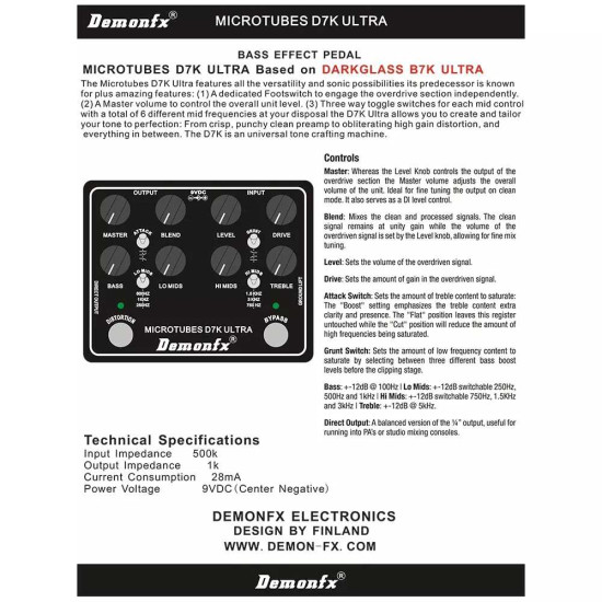 New Gear Day DemonFX New Product Microtubes D7K Ultra V2 Bass Preamp Pedal