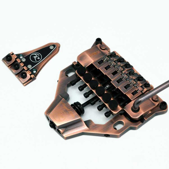 New Gear Day Floyd Rose FRX Top Mount Tremolo Kit Antique Bronze with locking nut FRTX07000