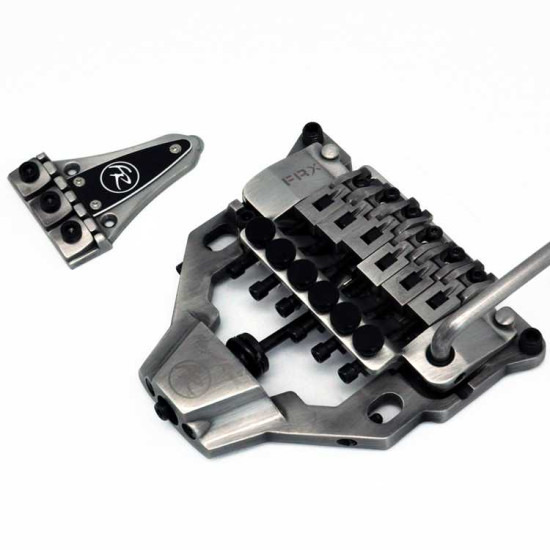 New Gear Day Floyd Rose FRX Top Mount Tremolo Kit Antique Silver with locking nut FRTX06000