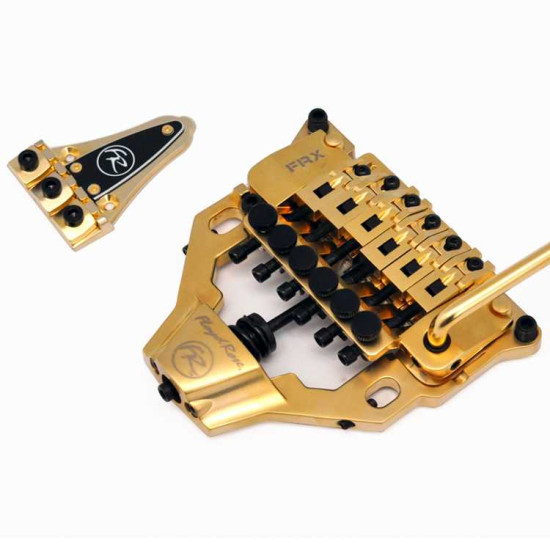 New Gear Day Floyd Rose FRX Top Mount Tremolo Kit Gold with locking nut FRTX03000