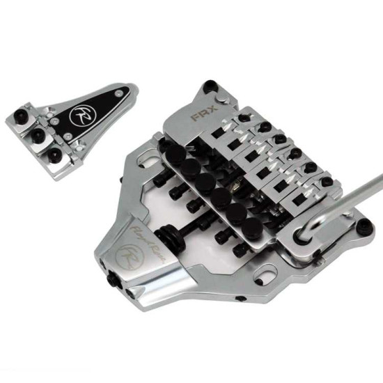 New Gear Day Floyd Rose FRX Top Mount Tremolo Kit Satin Chrome with locking nut FRTX01000S