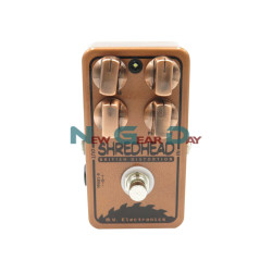 M.V. Electronics Shredhead LE Copper Distortion Guitar Pedal with Free Patch Cable