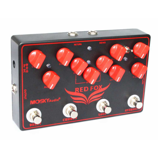 New Gear Day Mosky Red Fox 4 in 1 Guitar Effects pedal