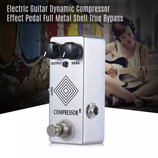 MOSKY Electric Guitar Dynamic Compressor Effect Pedal Full Metal Shell True Bypass