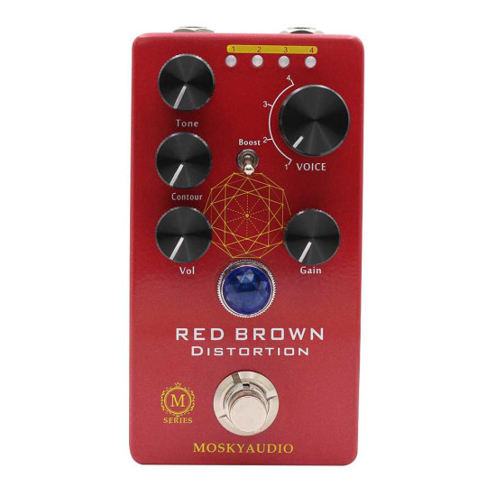 New Gear Day Mosky Audio Red Brown M-series Distortion Guitar Effect Pedal