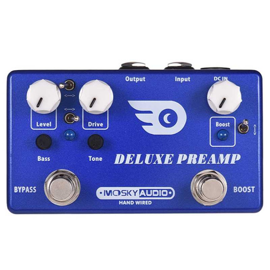 New Gear Day Mosky Deluxe Preamp Guitar Effect Pedal 2 In 1 Boost Classic Overdrive Effects