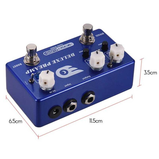Mosky Deluxe Preamp Guitar Effect Pedal 2 In 1 Boost Classic Overdrive Effects