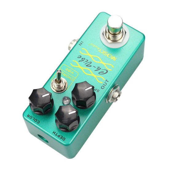 New Gear Day Mosky CH-VIBE Chorus Pedal Tremolo Effect Electric Guitar Effect Pedal Vintage Vibe Effect Vibrato Guitar Pedal True Bypass