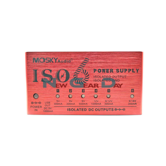 New Gear Day Mosky Audio ISO-6 Fully Isolated Power supply for Guitar Effects Pedals