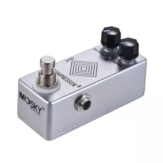 New Gear Day MOSKY Electric Guitar Dynamic Compressor Effect Pedal Full Metal Shell True Bypass
