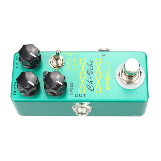 New Gear Day Mosky CH-VIBE Chorus Pedal Tremolo Effect Electric Guitar Effect Pedal Vintage Vibe Effect Vibrato Guitar Pedal True Bypass