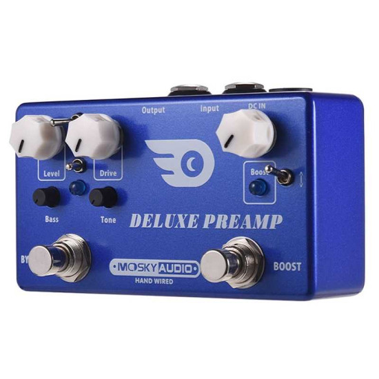 New Gear Day Mosky Deluxe Preamp Guitar Effect Pedal 2 In 1 Boost Classic Overdrive Effects