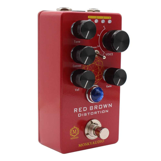 New Gear Day Mosky Audio Red Brown M-series Distortion Guitar Effect Pedal