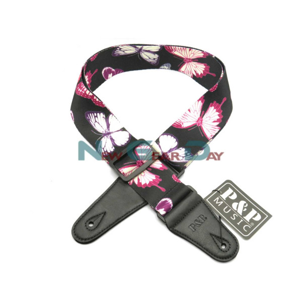 New Gear Day P&P S008-104 Butterfly Guitar Strap New Gear Day P&P S008-104 Butterfly Guitar Strap