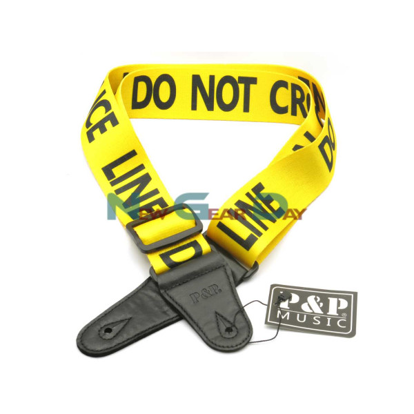 New Gear Day P&P S008-16 Police Line Do Not Cross Guitar Strap New Gear Day P&P S008-16 Police Line Do Not Cross Guitar Strap