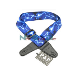 P&P S008-51 Blue Lightning Guitar Strap P&P S008-51 Blue Lightning Guitar Strap