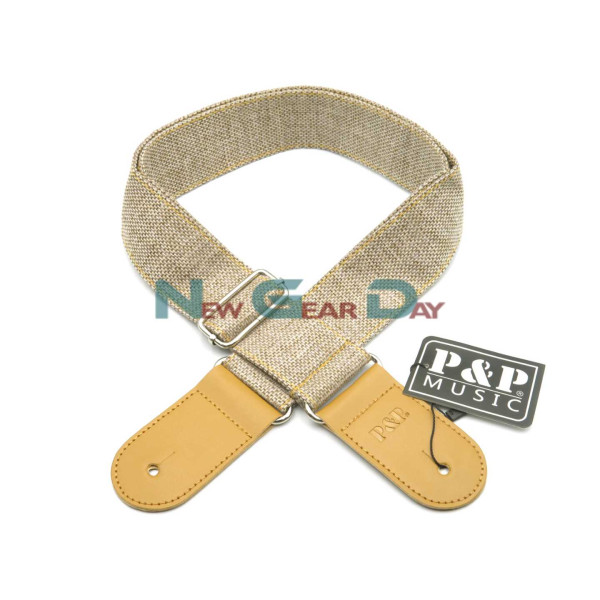 New Gear Day P&P S152-B Beige Guitar Strap New Gear Day P&P S152-B Beige Guitar Strap