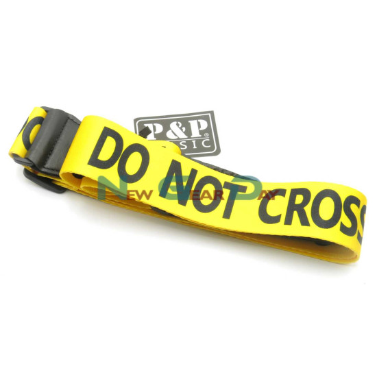 New Gear Day P&P S008-16 Police Line Do Not Cross Guitar Strap
