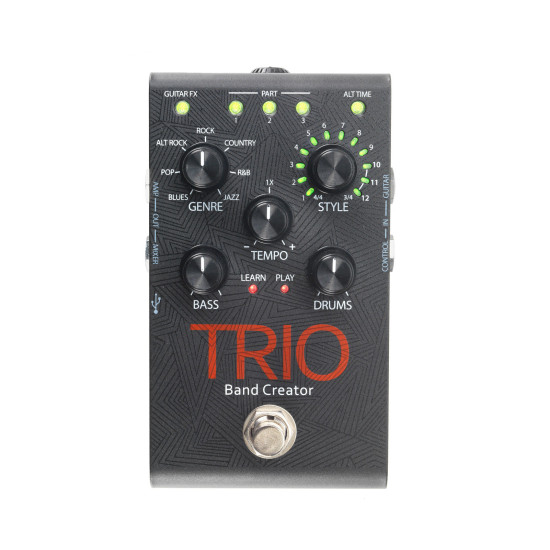 New Gear Day Digitech TRIO Band Creator Guitar Effects Pedal with Digitech FS3X Footswitch