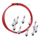 Lava Cable Solder Free Pedalboard kit, Angled Piston Plugs, 10ft Mini ELC - Red