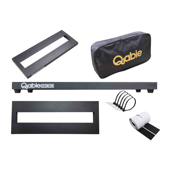 New Gear Day Qable Board Micro Guitar Effect Pedal Board Aluminum Alloy 15 × 5.20 Inch with Carrying Bag