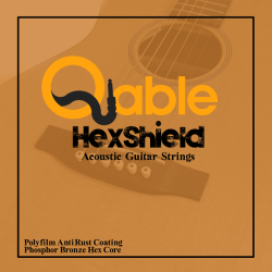 Qable HexShield Acoustic Anti Rust Coating Guitar Strings Qable HexShield Acoustic Anti Rust Coating Guitar Strings