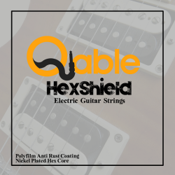 Qable HexShield Electric Anti Rust Coating Guitar Strings Qable HexShield Electric Anti Rust Coating Guitar Strings