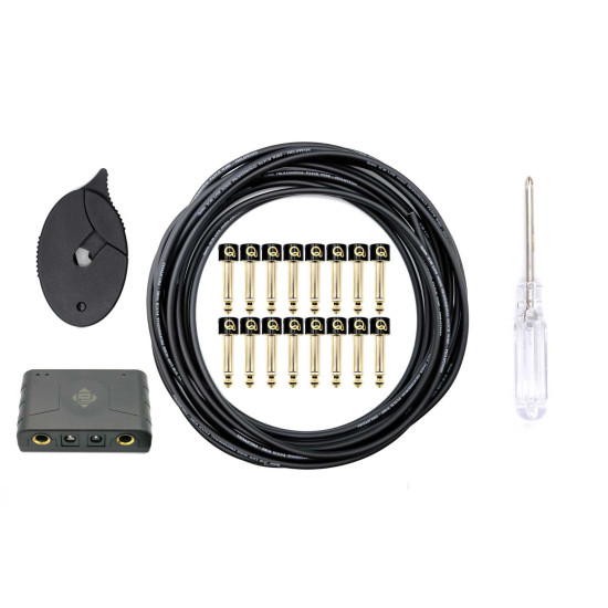 New Gear Day Qable Solderless Patch Cable Kit 16pc Gold Plated Straight/Angled Plugs 6meters Black Cable