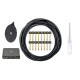 Qable Solderless Patch Cable Kit 16pc Gold Plated Straight/Angled Plugs 6meters Black Cable
