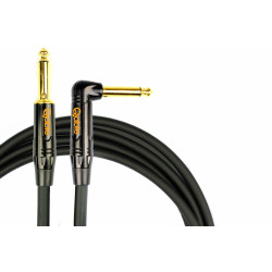 Qable TS50 Mono Silent / Mute Straight to Angled Plug Cable for Instruments Qable TS50 Mono Silent / Mute Straight to Angled Plug Cable for Instruments