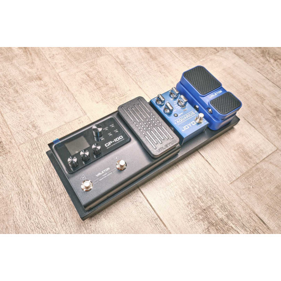 Qable Board Micro Guitar Effect Pedal Board Aluminum Alloy 15 × 5.20 Inch with Carrying Bag