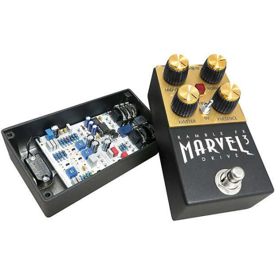 New Gear Day Ramble FX Marvel Drive V3 Overdrive Effects Pedal - Black