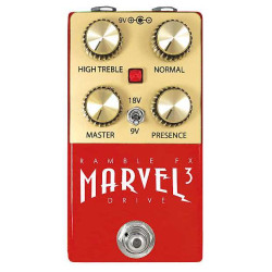 Ramble FX Marvel Drive V3 Overdrive Effects Pedal - Red