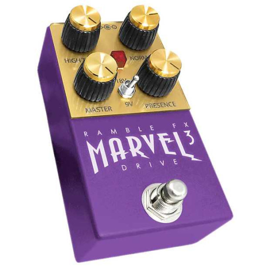 New Gear Day Ramble FX Marvel Drive V3 Overdrive Effects Pedal - Purple