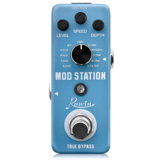 New Gear Day ROWIN LEF-3808 Mod Station 11 Mod Effects Micro Effect Pedal Aluminum Alloy Shell True Bypass Pedal Musical Instruments