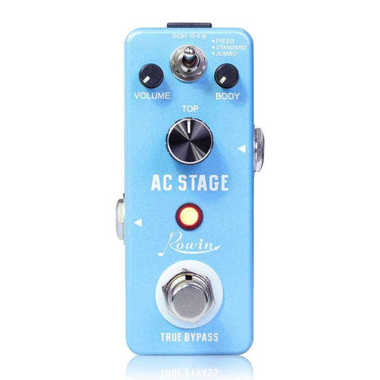 New Gear Day Rowin Guitar Effects Classical Ac Stage Acoustic Effects Pedal Guitar True Bypass Design Acoustic Guitar Simulator Effects