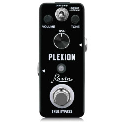 Rowin Plexion Distortion Pedal for Guitar and Bass with Bright and Normal Mode True Bypass Rowin Plexion Distortion Pedal for Guitar and Bass with Bright and Normal Mode True Bypass