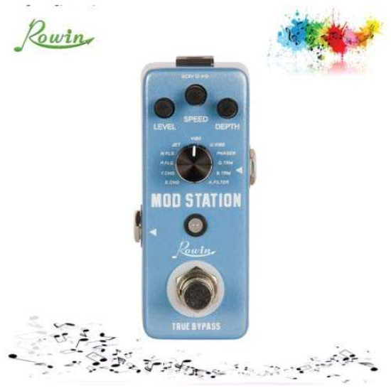 ROWIN LEF-3808 Mod Station 11 Mod Effects Micro Effect Pedal Aluminum Alloy Shell True Bypass Pedal Musical Instruments