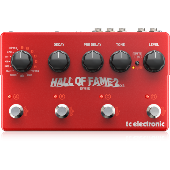 TC Electronic Hall of Fame 2 X4 Reverb Effects Pedal