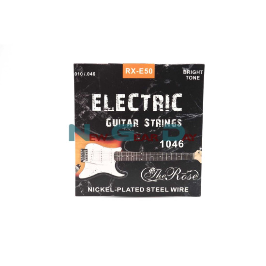 The Rose RX-E50- Electric Guitar Strings Nickel Plated Steel 10 to 46 - 5 sets