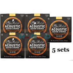 The Rose RX-A50- Acoustic Guitar Strings Phosphor Bronze Steel 11 to 50 - 5 sets The Rose RX-A50- Acoustic Guitar Strings Phosphor Bronze Steel 11 to 50 - 5 sets