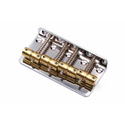 Brokk Classic Standard 4 String Bass Bridge - Chrome - Brass Saddles Brokk Classic Standard 4 String Bass Bridge - Chrome - Brass Saddles